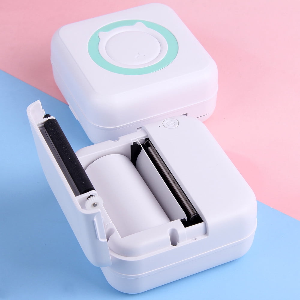 Pocket Thermal Printer Wireless BT Connect Printers 200DPI Thermal Printer for Paper Photo Printing Ink-free Printing