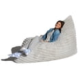 thumbnail image 6 of Jaxx Pillow Saxx 5.5-Foot Faux Fur - Luxuriously Soft Bean Bag Floor Pillow and Lounger, Mondo Grey, 6 of 7