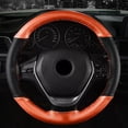 thumbnail image 1 of BUYISI Upgrade Your Car Interior with Microfibre Leather Steering Wheel Cover Orange, 1 of 5