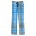 thumbnail image 5 of Lcziwo Mens Casual Plaid Lounge Pants Lightweight Flannel Straight Leg Trousers Drawstring Pj Bottoms with Pockets Blue,L, 5 of 8