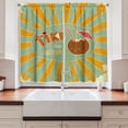 thumbnail image 2 of Ambesonne Tiki Bar Kitchen Curtains, Aloha Fun Party, 55"x39", Almond Green Orange, 2 of 3