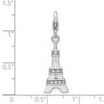 thumbnail image 6 of Sterling Silver Eiffel Tower Charm Made With Swarovski Crystals, 6 of 6