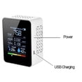 thumbnail image 5 of CO2 Detector, Air Quality Meter, Indoor Air Quality Tester, White, 5 of 5