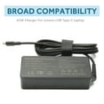thumbnail image 2 of 65W 20V USB-C Laptop Adapter for Dell Chromebook 3500 3380 5190 P110G XPS 13 15 9300 9360, Acer Chromebook CP315 C732 C851 R751 Spin 11 13 14 15 311 512, ASUS Chromebook Flip C423NA C213 C425 C523, 2 of 7