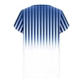thumbnail image 5 of Scyoekwg Womens Tops Summer Tunic Shirts Trendy Short Sleeve Cute Long Flowy Pleated Tshirt Gradient Color Casual Dressy Blouses to Wear with Leggings (V_Blue,L), 5 of 5