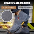 thumbnail image 2 of LAoutun Work Boots for Men Slip on Welding Steel Toe Boots Indestructible Grey, 2 of 6