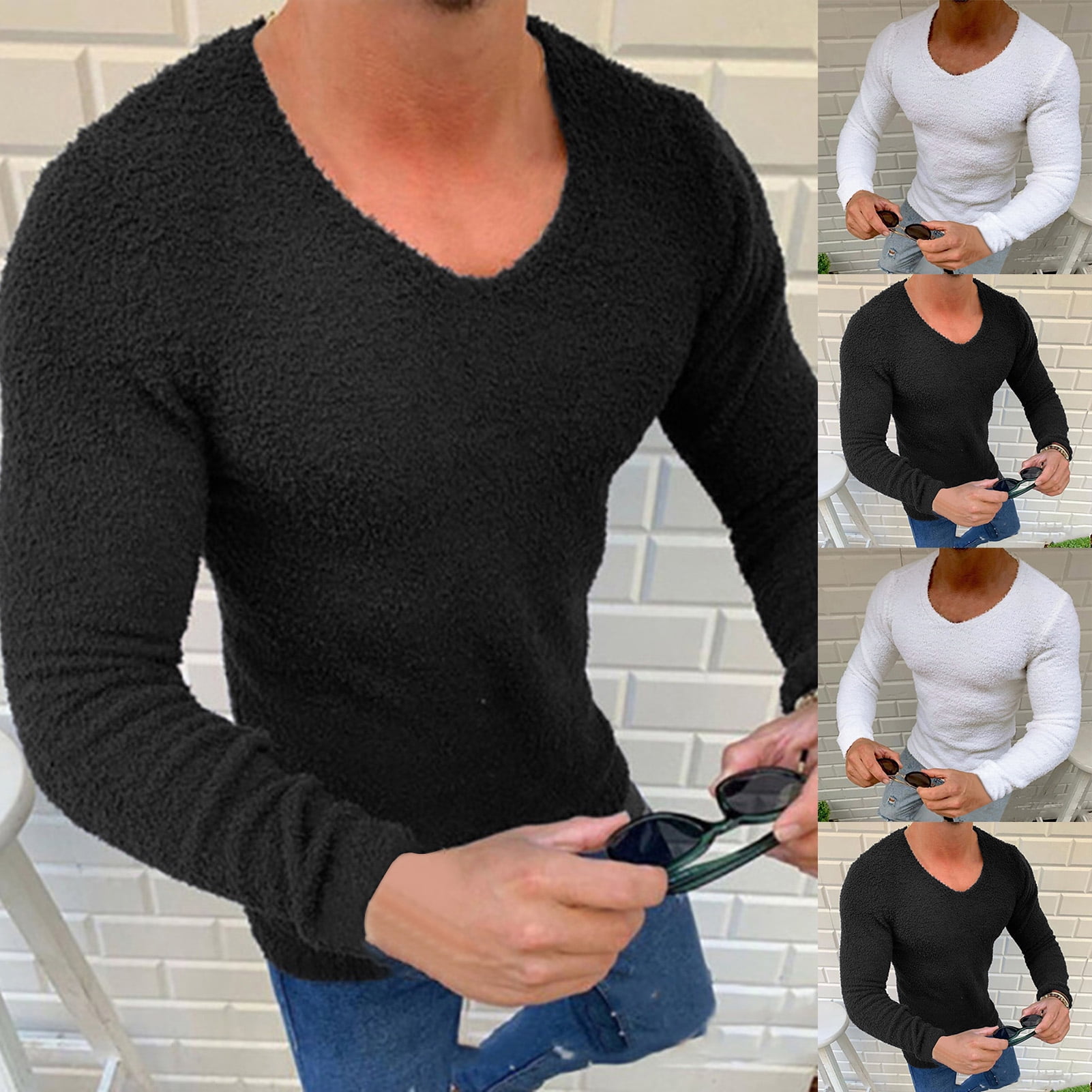 Fleece V Neck Mens