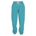 thumbnail image 4 of WTXUE Sweatpants, Scrub Pants Women's Solid Color Casual Sports Tie Up Waist with Sweater Material Pants, Slacks Pantalones De Mujer, Mint Green, 4 of 4