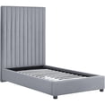 thumbnail image 4 of Tov Furniture TOV-B126 67.3 x 44.1 x 81.5 in. Arabelle Grey Velvet Bed, Twin Size, 4 of 4