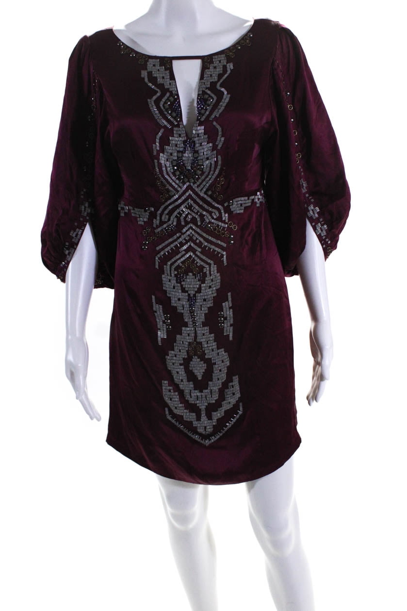 Nanette Lepore Womens Beaded Boat Neck 34 Sleeve Puerto Rico | Ubuy