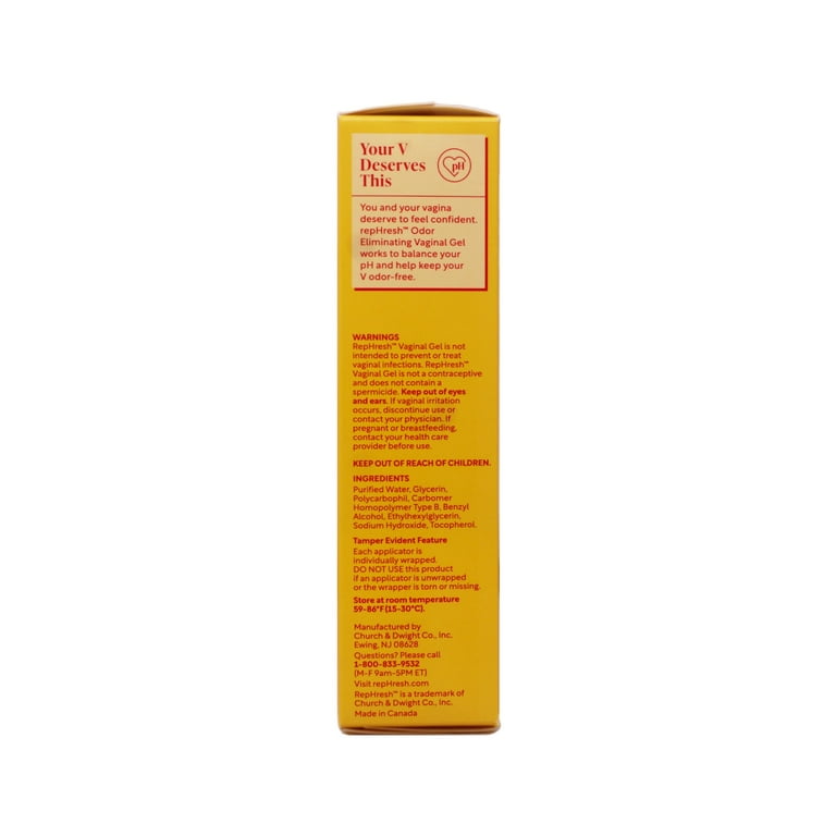 refresh vaginal lubricant 5 pack) RepHresh Vaginal Personal Lubricant Odor Eliminating Gel, 4 Ea