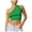Green, variant on tarylea Going out Tops for Women One Shoulder Open Back Crop Tops Solid Color Knitted Blouse Casual Fitted Summer Cute Tops