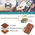 thumbnail image 5 of FALAN MULE Women’s Leather Wristlet Wallet Rfid Blocking with 5 ID Windows and Double Zipper, 5 of 10