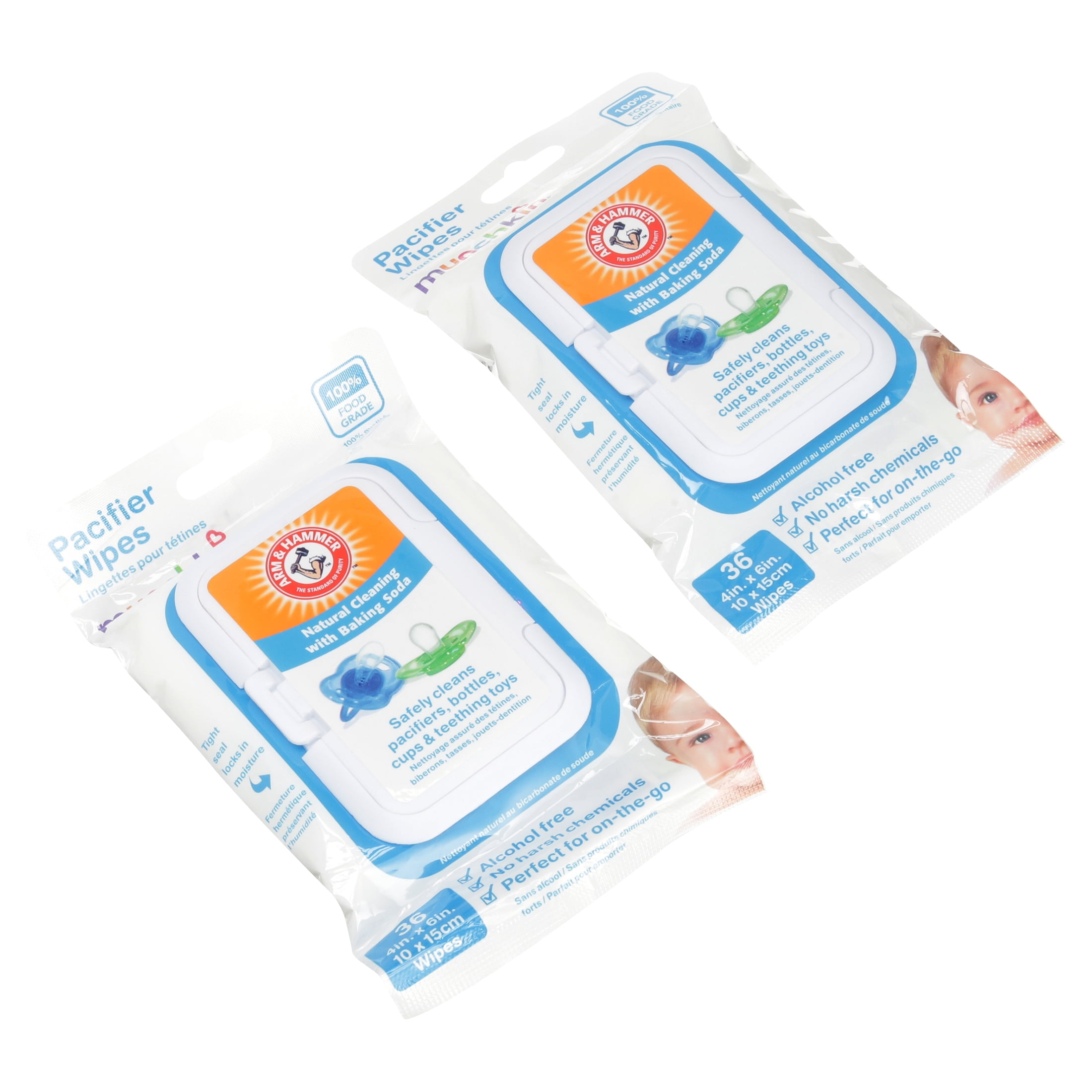Munchkin® Arm & Hammer Pacifier Wipes - Safely Cleans Baby and Toddler  Essentials, 1 Pack, 36 Wipes