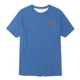thumbnail image 4 of NINGMENG Chemises & Hauts pour Garçons Tout-Petits Imprimé Cocotier Col Rond Manches Courtes Mignon Décontracté Sport Confortable Chandail T-Shirts Extérieur, Bleu, 8-9 Ans, 4 of 4
