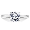 thumbnail image 3 of HeartsAndYou 2ct Round Moissanite Engagement Ring for Women Solitaire Stylish Accent 18k White Gold over Silver, 3 of 5