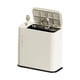 thumbnail image 1 of Cubo de basura delgado para baño con tapa Cubo de basura para baño Cubo de basura Cubo de basura para sala de estar Tocador Cocina del hogar blanco negro, 1 of 9