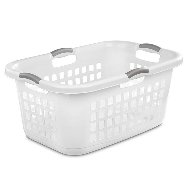 Sterilite Ultra 2 Bushel Plastic Stackable Laundry Basket White 12 Pack