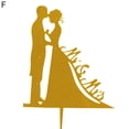 thumbnail image 2 of Cheers US Mr And Mrs Wedding Cake Toppers Bride and Groom Sign Wedding/Engagement Cake Toppers Decoration Black Color Heart Acrylic Silhouette Wedding Party Engagement Decoration, 2 of 2