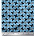 thumbnail image 1 of Soimoi Poly Georgette Fabric Abstract Geometric Printed Fabric 1 Yard 52 Inch Wide, 1 of 3