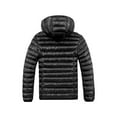 thumbnail image 4 of qelini Mens Puffer Jacket Long Sleeve Coats Hooded Zip up Quilted Jackets Casual Winter Outerwear with Pockets, 4 of 8