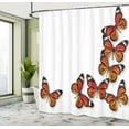 thumbnail image 5 of Ambesonne Exotic Shower Curtain, Spring Monarch Bug, 69"Wx70"L, Dark Brown Marigold, 5 of 5