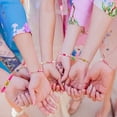 thumbnail image 5 of Haooryx Preppy Heishi Bracelets Set Colorful White Gold Smile Heart Star for Women Girls, 5 of 7