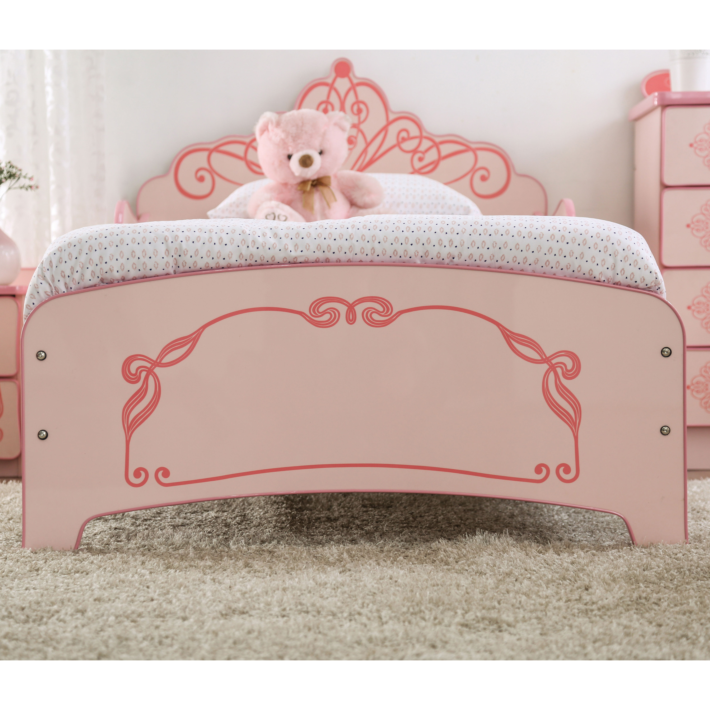Furniture of America Royal Kids Wood Twin Princess Bed