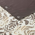 thumbnail image 4 of Brown Fabric Shower Curtain, Tan and Golden Printed Boho Paisley Damask Pattern Shower Curtains for Bathroom, Waterproof Bathroom Curtains, 72" W x 72" H, 4 of 5
