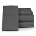 IR Imperial Rooms Solid Bed Sheet Set 1800 Series 16" Deep Pocket Soft Sheet Microfiber Gray Queen 4 Piece
