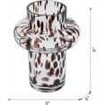 thumbnail image 2 of A&B Home Glass Vase with Maroon Tortoise Pattern 5.9" x 5.9" x 7.9", 2 of 7