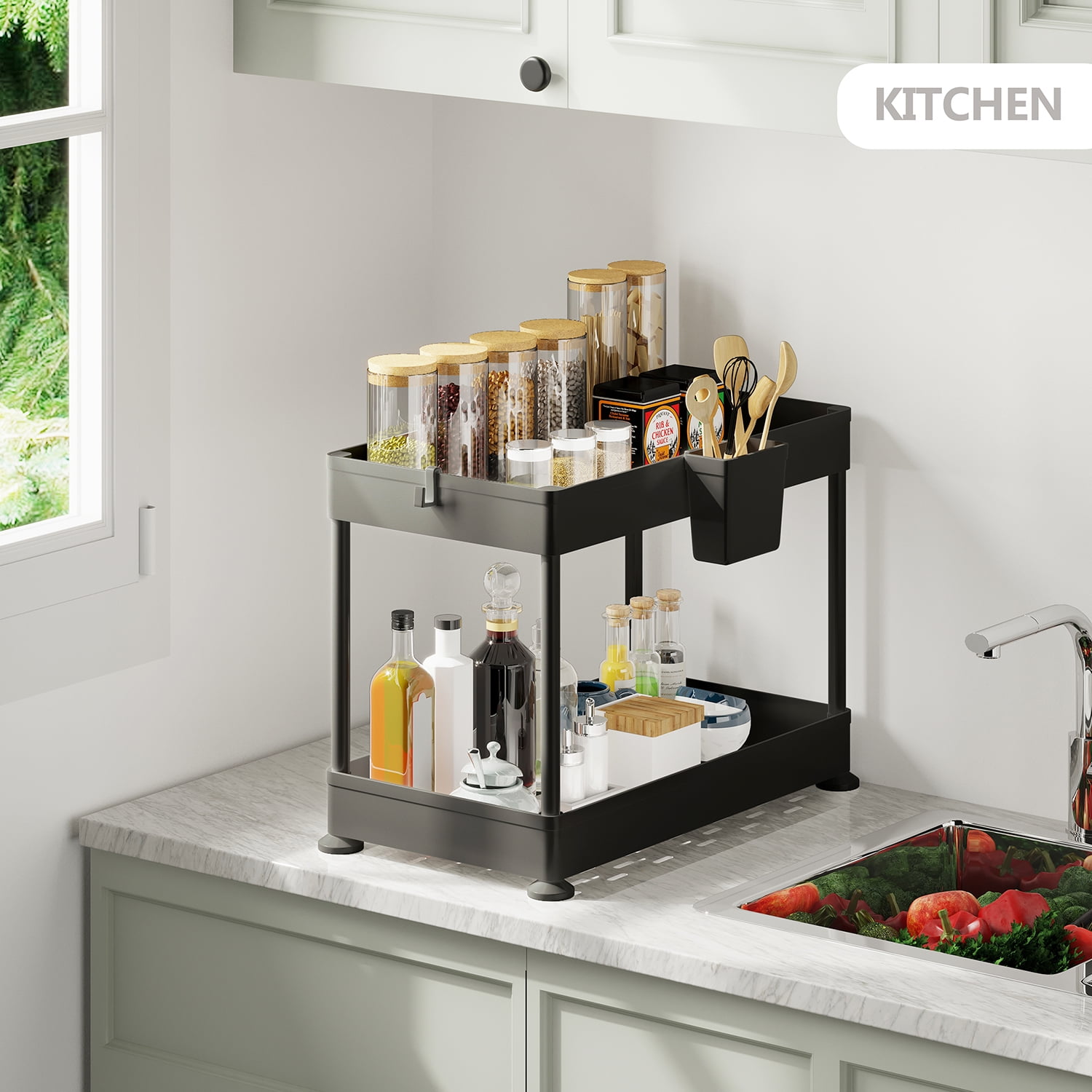SpaceAid® Quick-Dry Kitchen and Bathroom Sink Caddy Organizer, the Soa