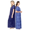 thumbnail image 3 of Only Necessities Plus Size 2-Pack Long Silky Gown, 3 of 6