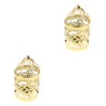 thumbnail image 2 of Guardoinrt Electroplated Metal Birdcage Shape Tea Light B- Candle Holder Gold Type E 2Set, 2 of 6
