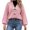 Pink, variant on Women's V Neck Toggle Button Knit Cardigan Long Sleeve Loose Fit Open Front Layering Outerwear Casual Fall Winter Cropped Sweater Coat Pink