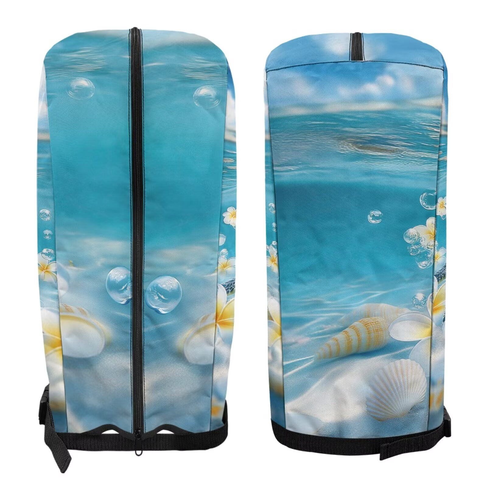Chririnla Sea Turtle Starfish Golf Bag Rain Cover Dust & Sun Protection Umbrella for Clubs with Snap Button Universal Fit for Most Club Bags, Stand Bags, Cart Bags & Tour Bags