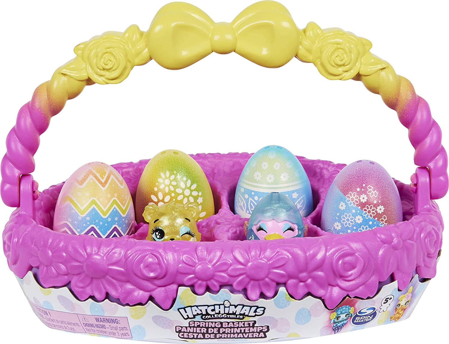 Hatchimals CollEGGtibles Easter Spring Basket with 5 Hatchimals and 3
