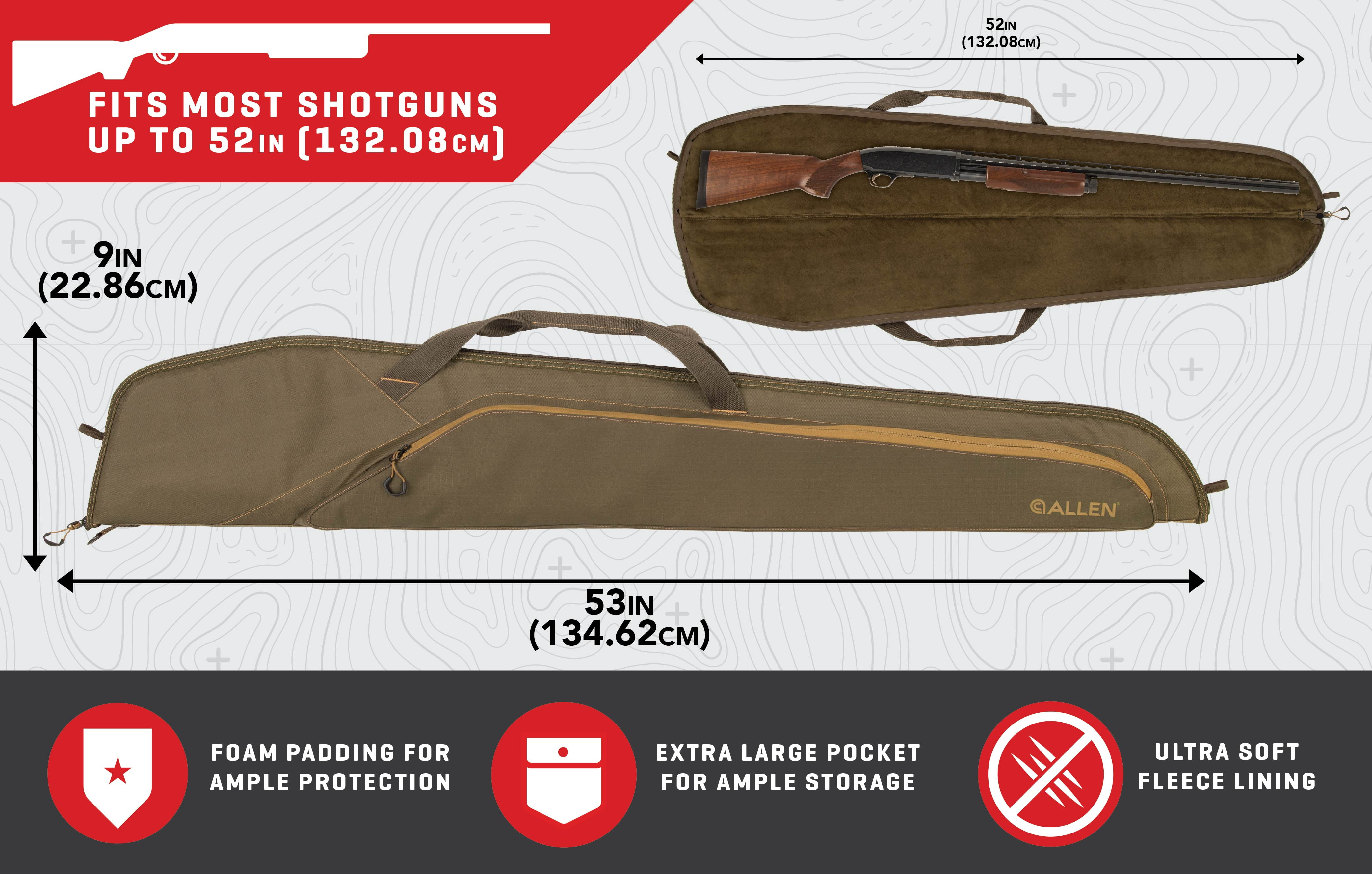 Allen Company 52" Delta Shotgun Soft Case, Olive Green, Polyester, 856A