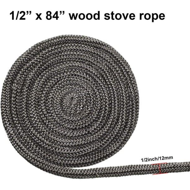 Corde de poêle noir 25 mètres de corde de feu de joint de joint de