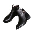 thumbnail image 4 of OKBOP Women's Low-heeled Ankle Boots-Warm Cowboy Dress Shoes for Women Zipper Winter Christmas Fashion Women Winter Boots Womens Boots Clearance, 4 of 5