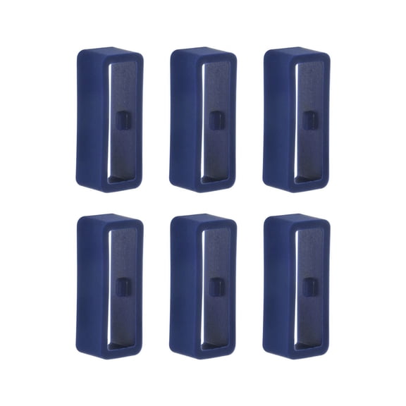 6PCS Watch Strap Loop Fastener Rings Rubber Watch Clasp 26mm