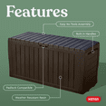 thumbnail image 5 of Keter Arden 71 Gallon Durable Resin Outdoor Deck Box Storage Organization, Brown, 5 of 14