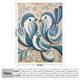 thumbnail image 4 of JEUXUS Blanket Flannel Fleece Throw Blanket (Universal 1) Bird Wall Art Love Birds Abstract Pictures White, 4 of 6