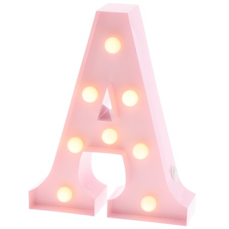 Painted Letters Nursery (Barnyard Designs Metal Marquee Letter A Light Up Wall Initial Nursery Letter, Home and Event Decoration 9