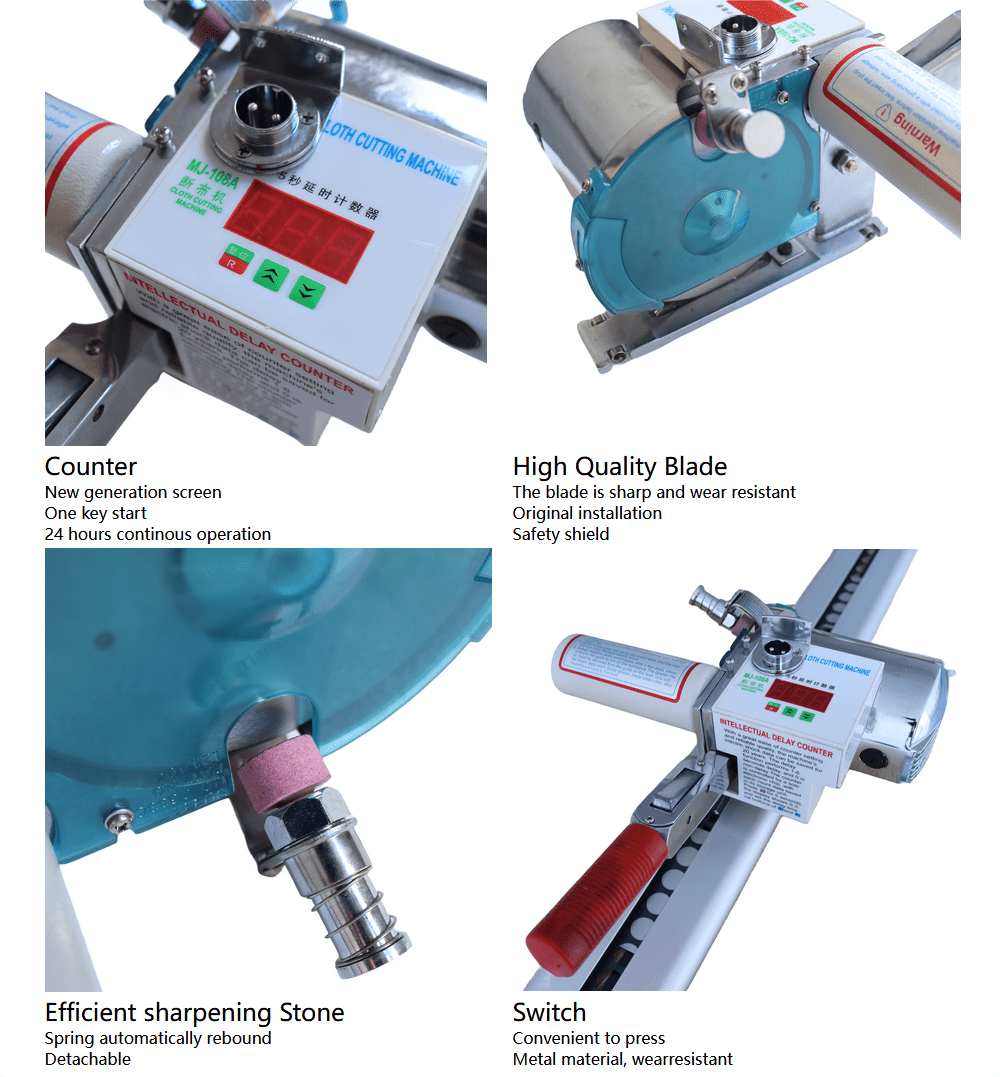 High-Speed Fabric Cutting Machine 2.2-Meter Guide Rail Delay Function 220V