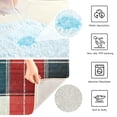 thumbnail image 3 of Yayeee Bath Rug for Bathroom Floor Non Slip Rectangle Fluffy Soft Absorbent Mat, 16"x24", Vibrant Red Tartan Pattern, 3 of 7
