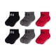 thumbnail image 5 of Pack múltiple de calcetines Under Armour para niños de 4 a 6 años, color rojo, 5 of 5