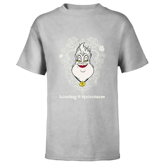 Disney Villains Ursula Little Mermaid Leaving U Speechless - Short Sleeve T-Shirt for Kids - Customized-Athletic Heather