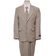 thumbnail image 1 of 2 Button Front Closure Interior Pick Stitching Boys Suits  Beige - 3, 1 of 1