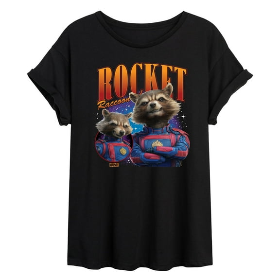Marvel Guardians of the Galaxy - Rocket Raccoon - Women's Oversized Graphic T-Shirt